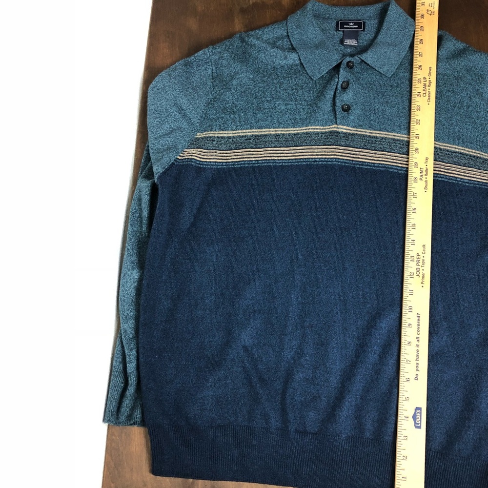 Multi-blue Dockers quarter button shirt - Picture 5 of 5